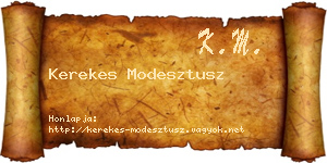 Kerekes Modesztusz névjegykártya